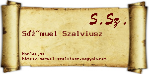 Sámuel Szalviusz névjegykártya